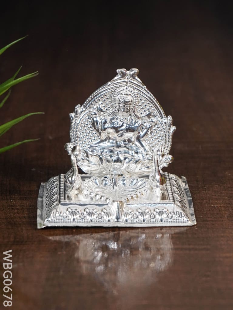 German Silver Lakshmi in Heart Shape kumkum Platter - WBG0678