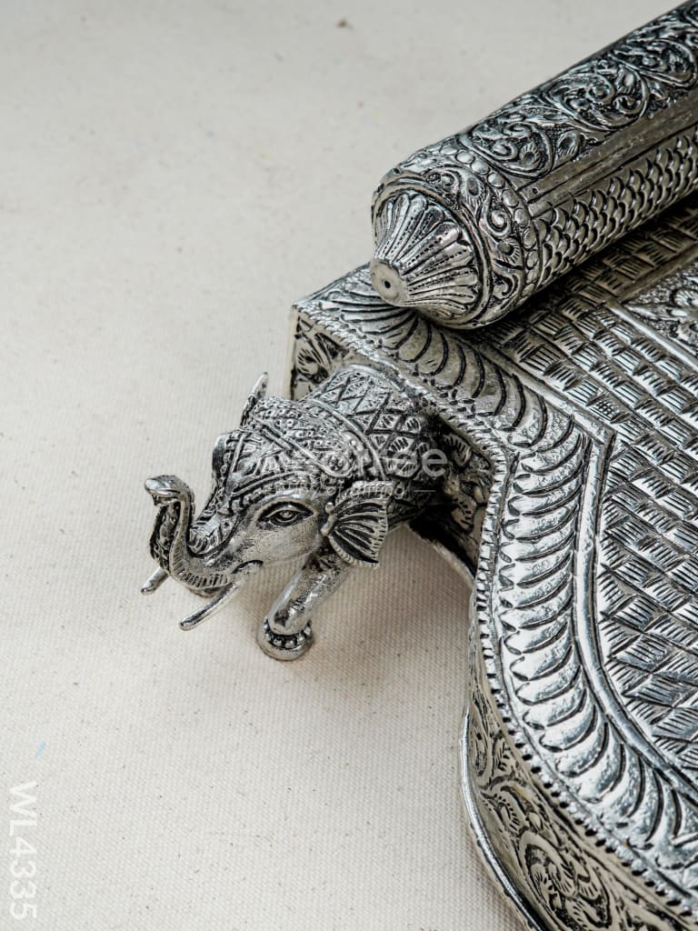 German Silver Lakshmi Simhasanam - 17 inch - WL4335