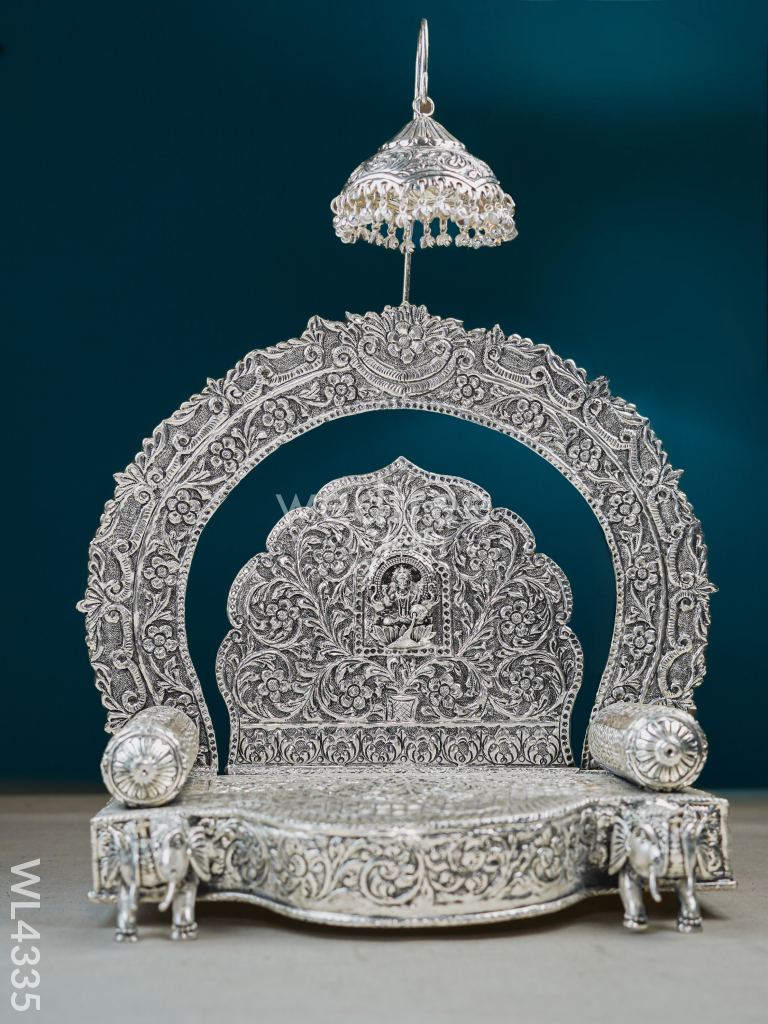 German Silver Lakshmi Simhasanam - 17 inch - WL4335