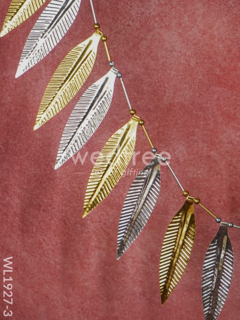 German Silver Mango Leaf Thoran - Gold & Silver Finish - WL1927-3