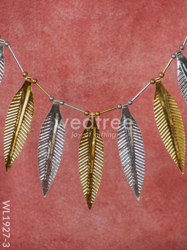 German Silver Mango Leaf Thoran - Gold & Silver Finish - WL1927-3