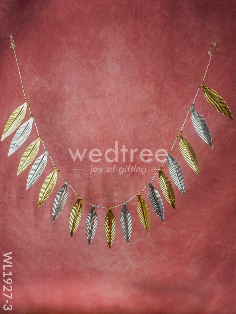 German Silver Mango Leaf Thoran - Gold & Silver Finish - WL1927-3