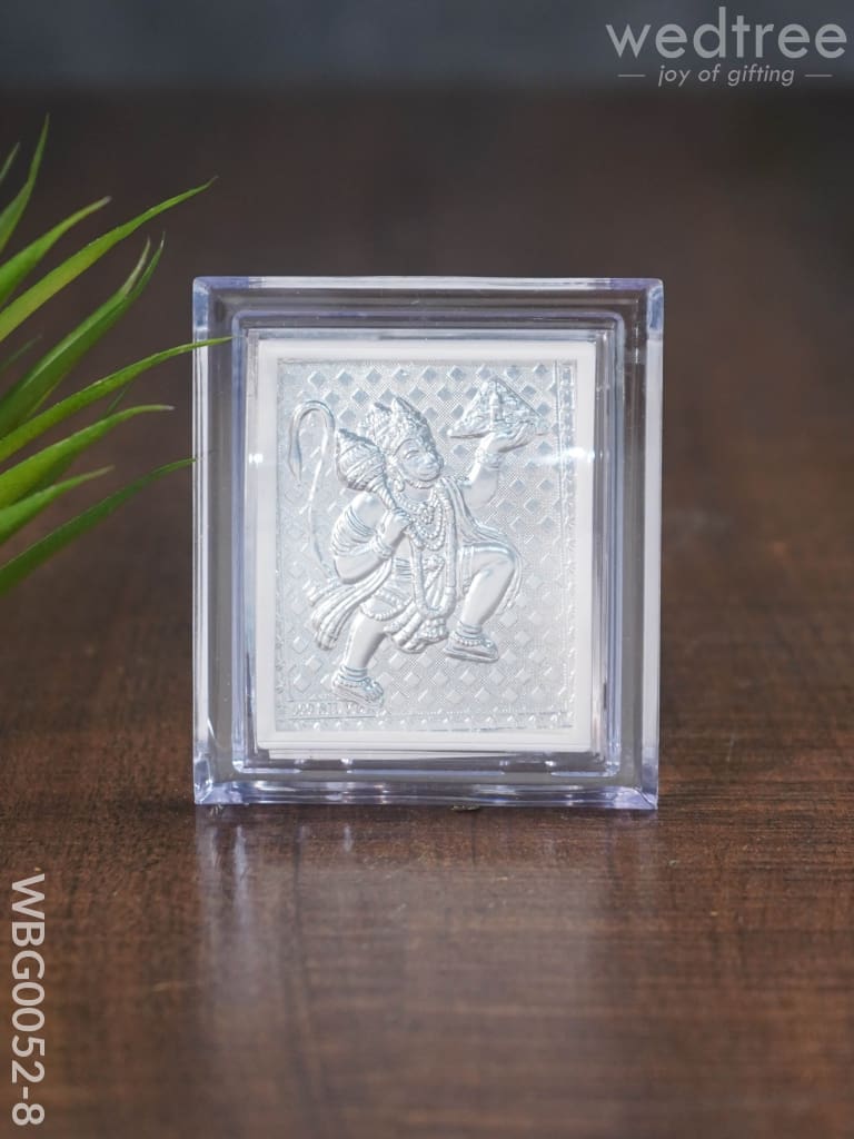 German Silver Plated Hanuman Photoframe with Stand (Small) - WBG0052-8