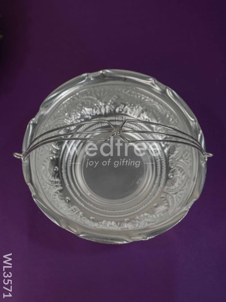 German Silver Pooja Basket - WL3571