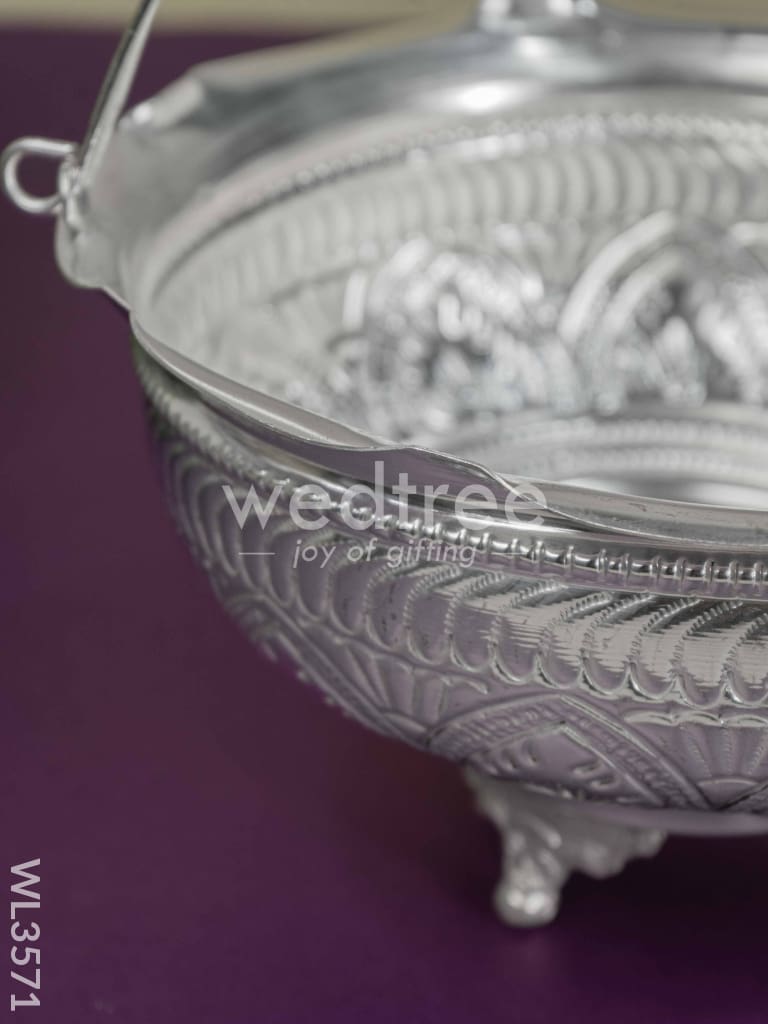 German Silver Pooja Basket - WL3571