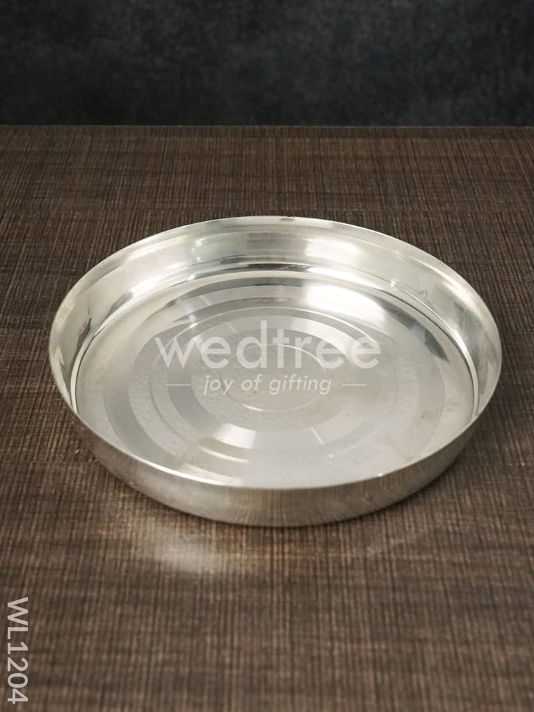 German Silver Pooja Thali Set - 6 inch - WL1204