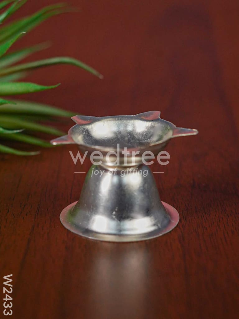 German Silver Star Diya Small ( SET OF 2 ) - W2433