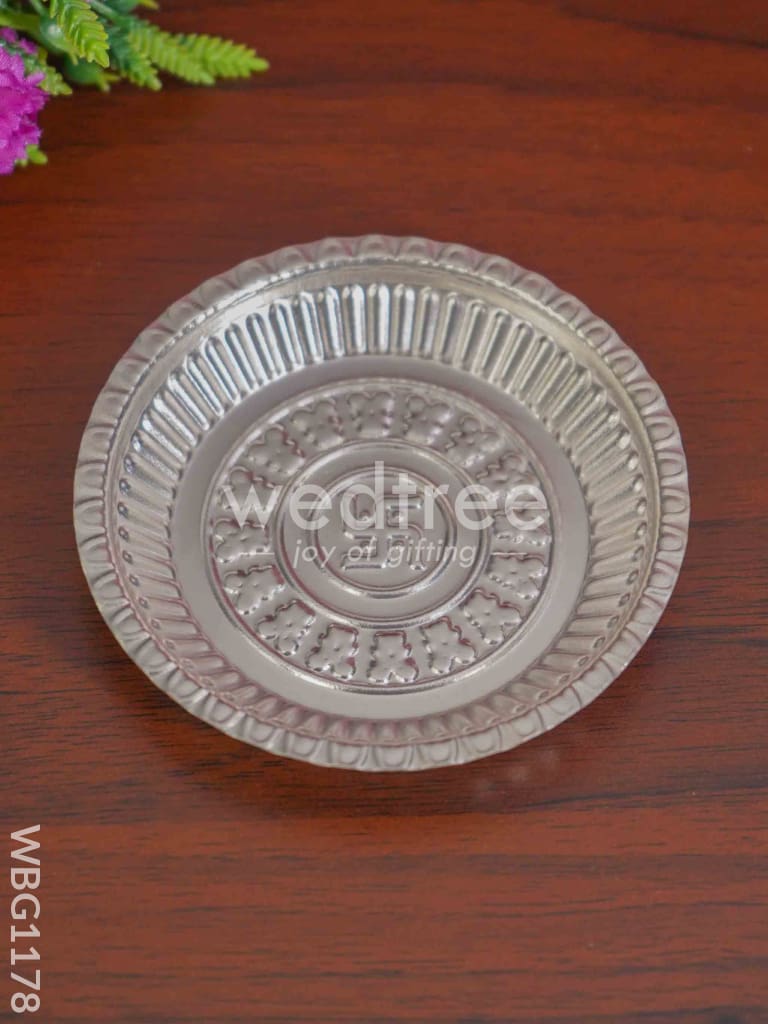 German Silver Swastik Plate - WBG1178