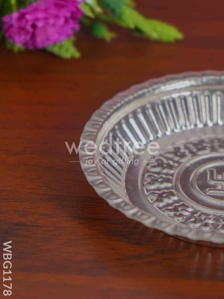 German Silver Swastik Plate - WBG1178