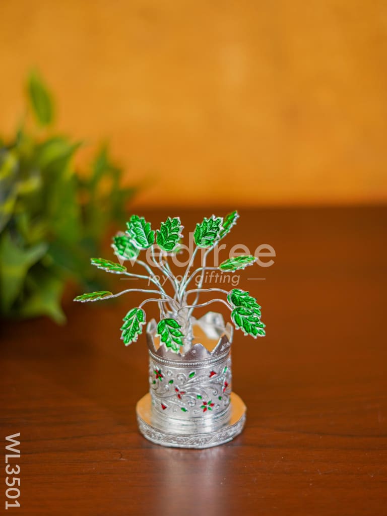 German Silver Tulasi Maadam - 5 inch - WL3501