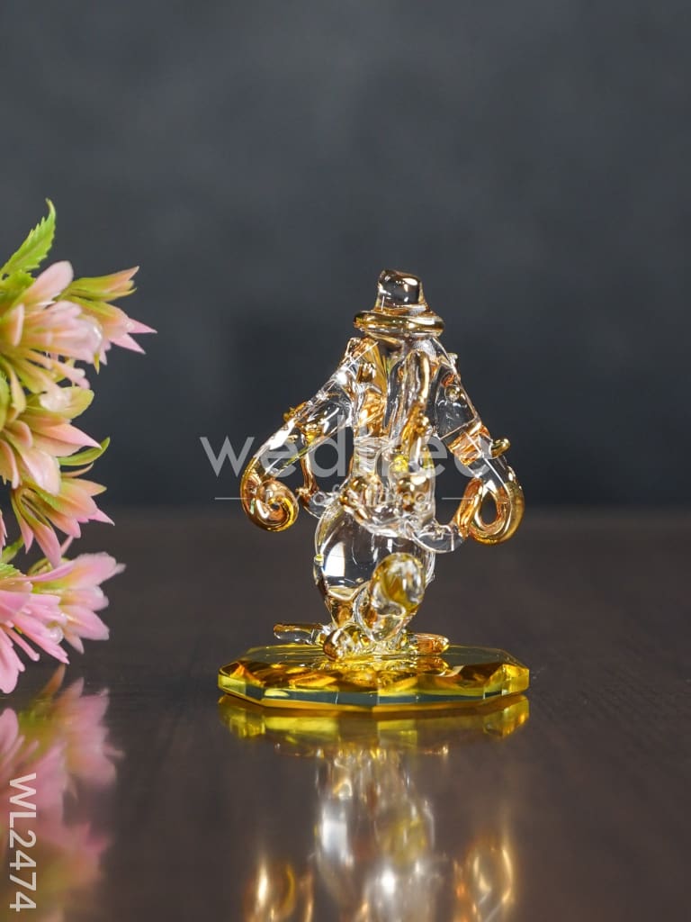 Glass Double-Faced Ganesha Idol - WL2474