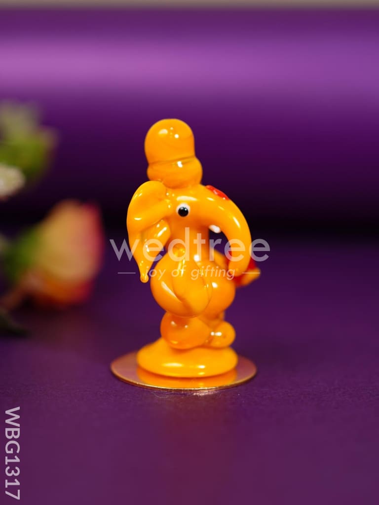 Glass Ganesha with Stand - WBG1317