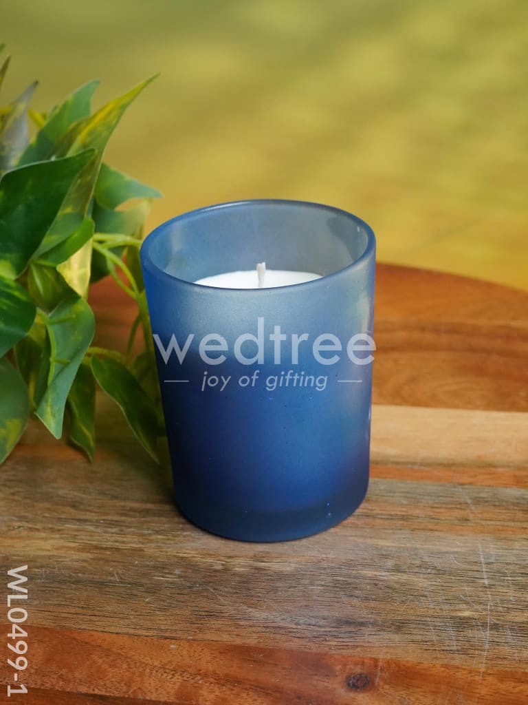 Glossy glass with Scented Soy wax Candle - WL0499