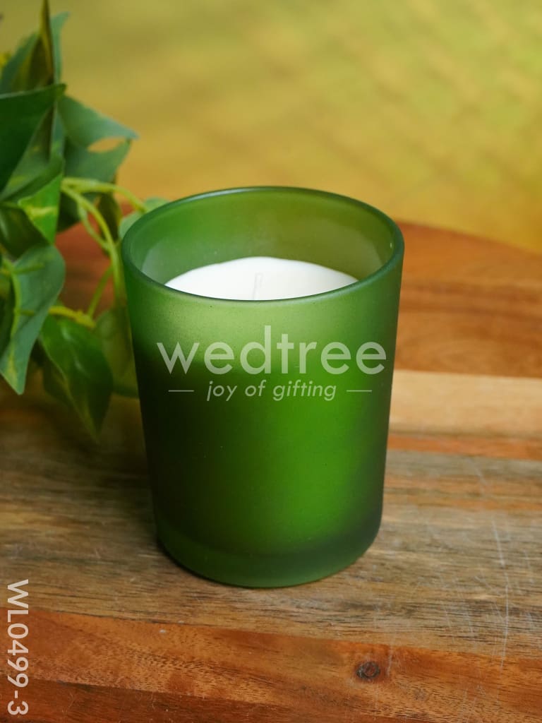 Glossy glass with Scented Soy wax Candle - WL0499