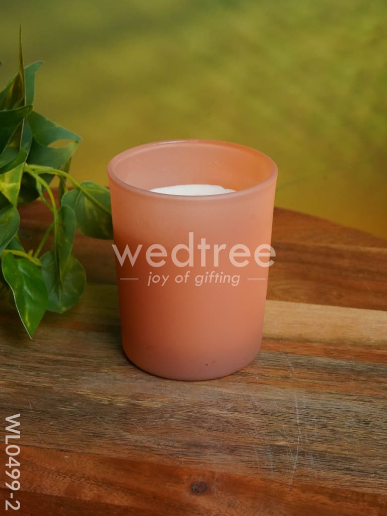 Glossy glass with Scented Soy wax Candle - WL0499