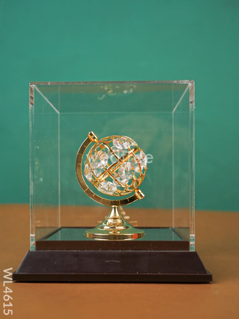 Gold Globe in Acrylic Cabinet - WL4615