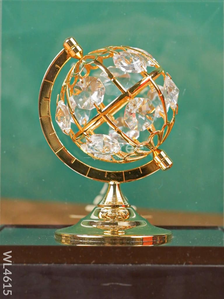 Gold Globe in Acrylic Cabinet - WL4615