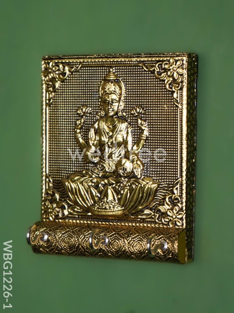 Gold Oxidized Lakshmi Key Hanger - WBG1226-1