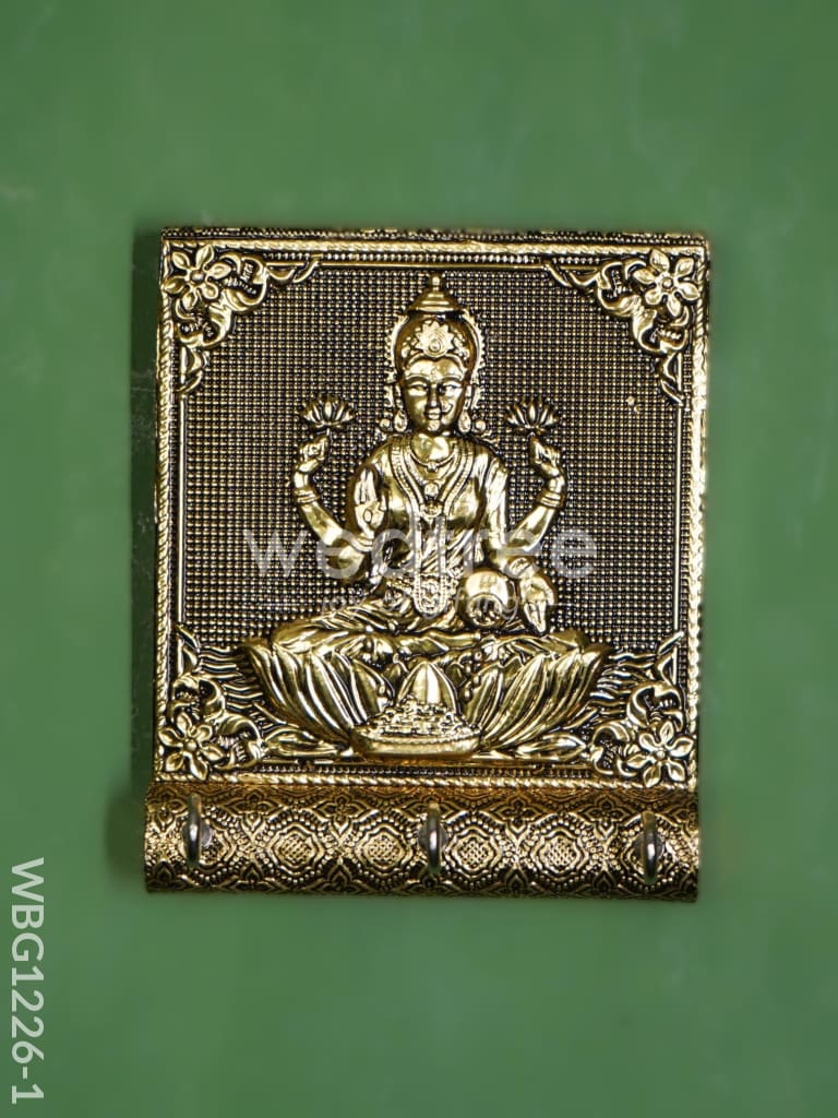 Gold Oxidized Lakshmi Key Hanger - WBG1226-1
