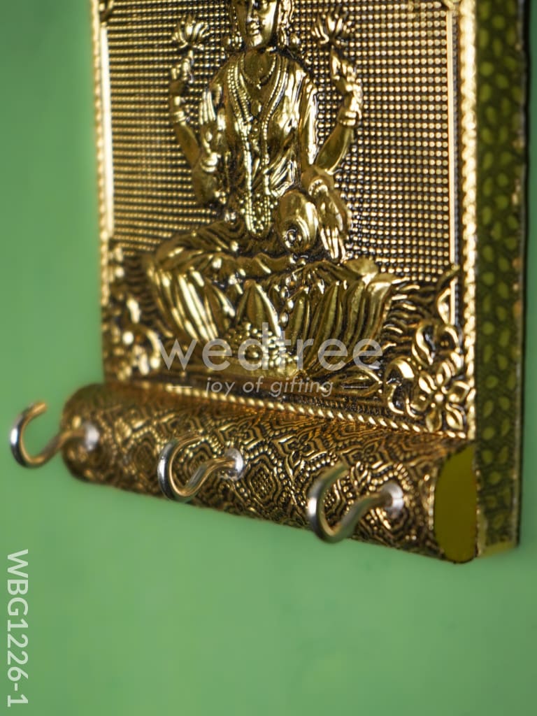 Gold Oxidized Lakshmi Key Hanger - WBG1226-1