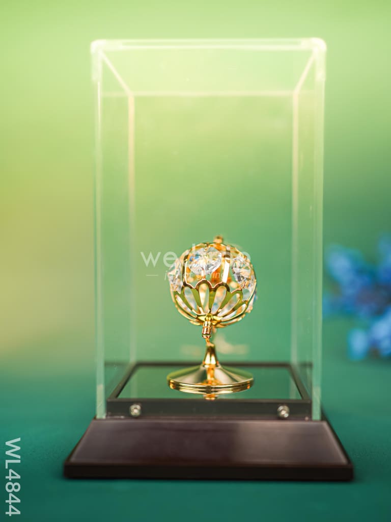 Gold Plated Globe with Acrylic Cabinet - WL4844