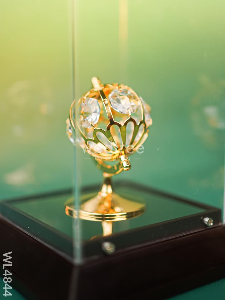 Gold Plated Globe with Acrylic Cabinet - WL4844