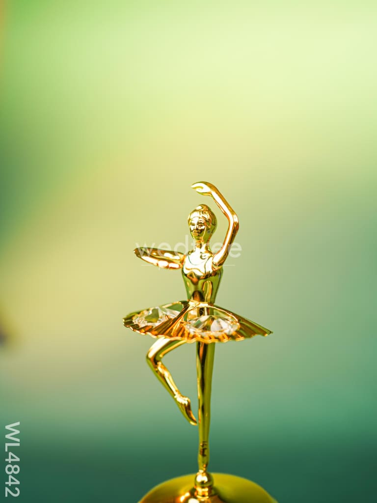 Gold Plated Musical Twirling Ballerina - WL4842