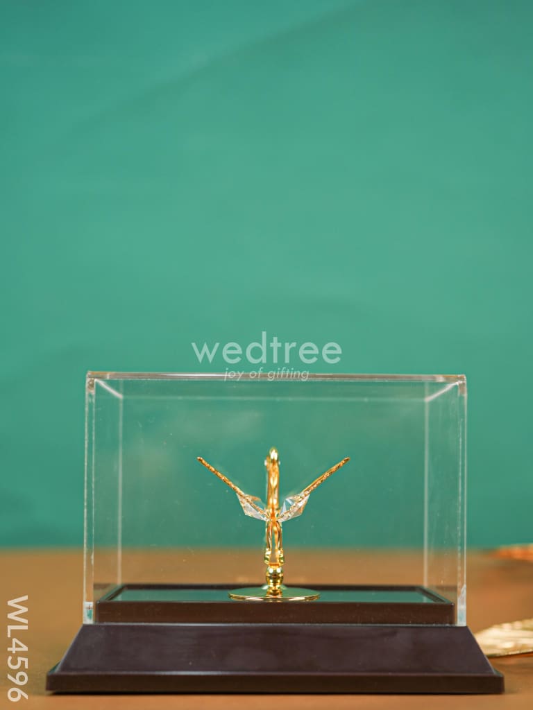 Gold Plated Swan with Acrylic Top - WL4596