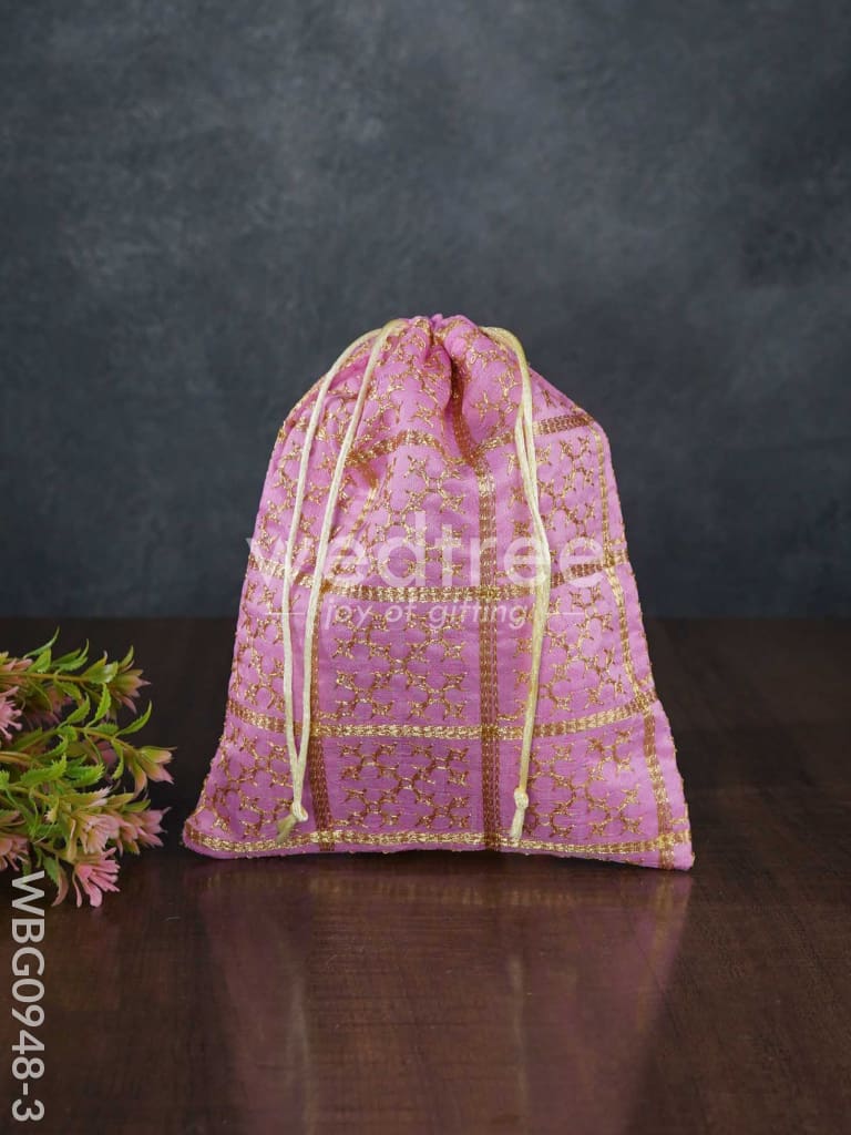 Golden Embroidary String Bag - WBG0948