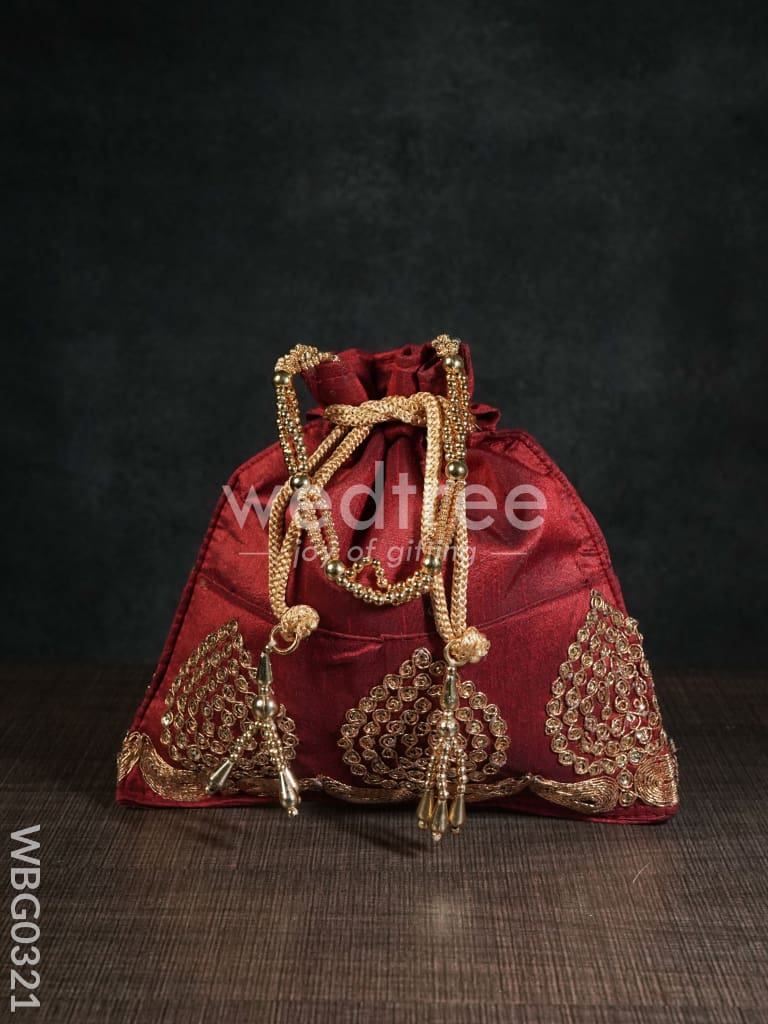Golden Embroided Potli Bag - WBG0321