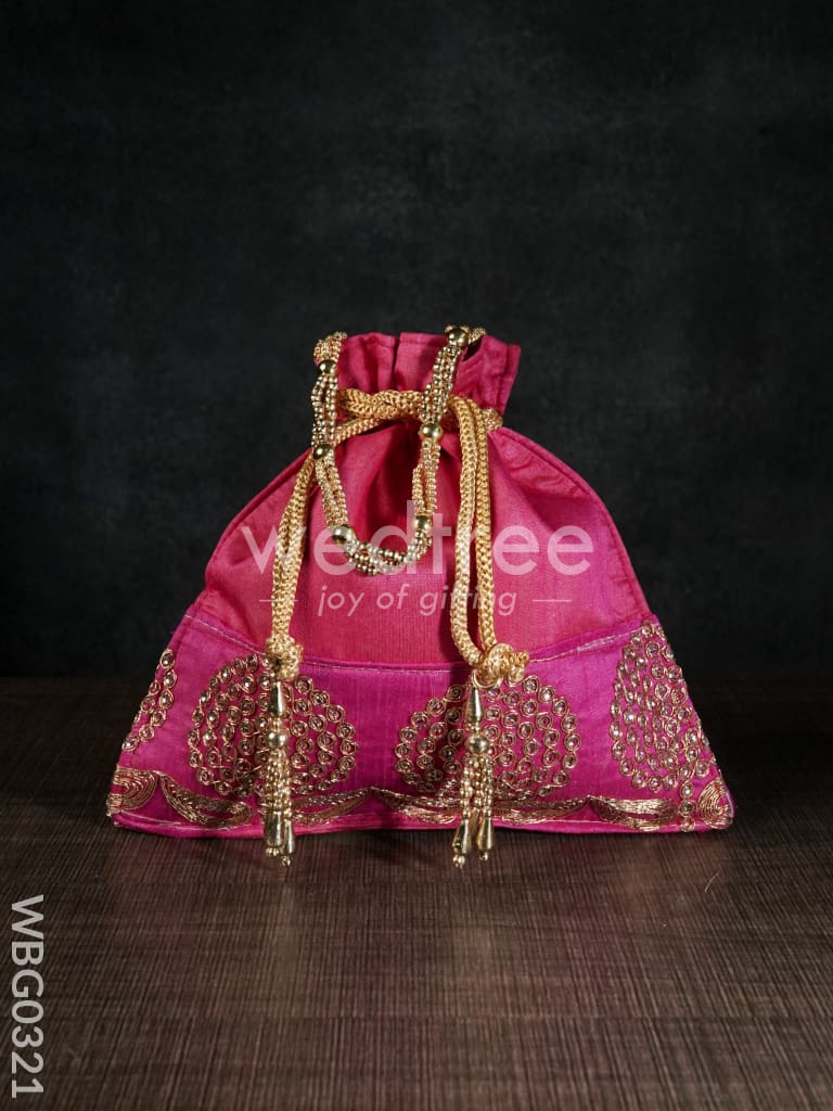 Golden Embroided Potli Bag - WBG0321