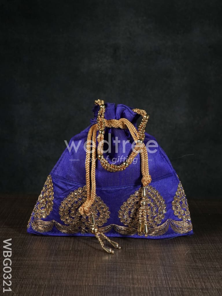 Golden Embroided Potli Bag - WBG0321