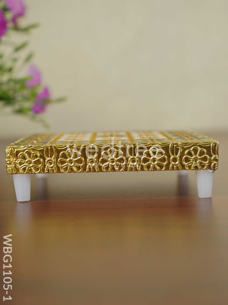Golden Finished Blue Meenakari Manai - WBG1105