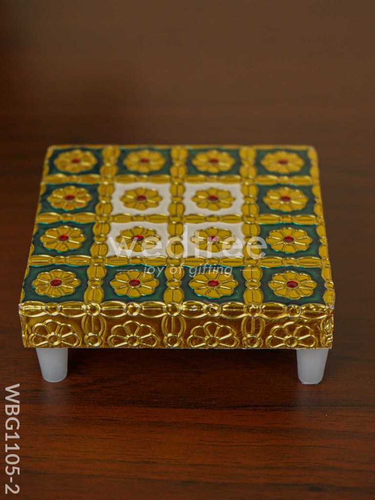 Golden Finished Blue Meenakari Manai - WBG1105