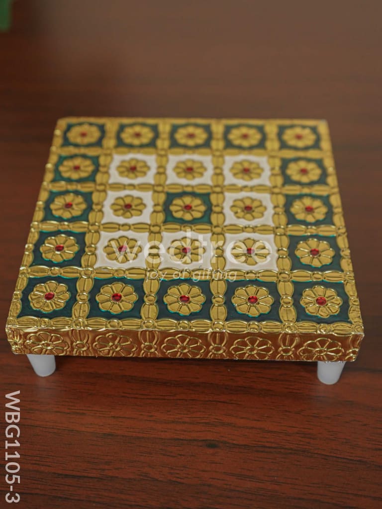 Golden Finished Blue Meenakari Manai - WBG1105