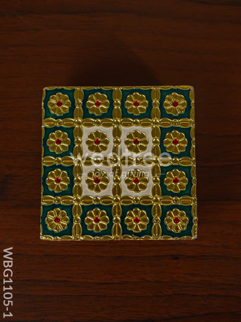 Golden Finished Blue Meenakari Manai - WBG1105