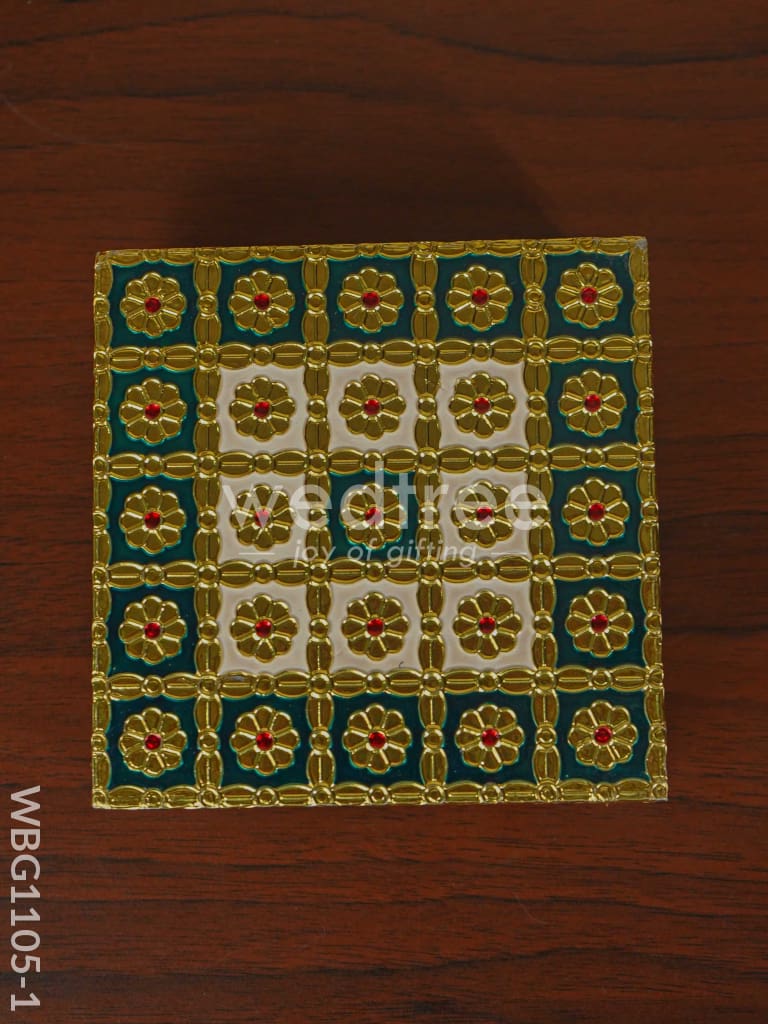 Golden Finished Blue Meenakari Manai - WBG1105