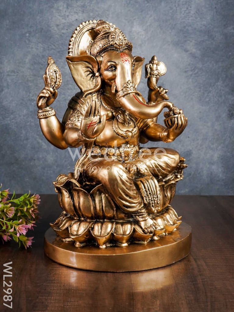 Golden Ganesha Idol - WL2987