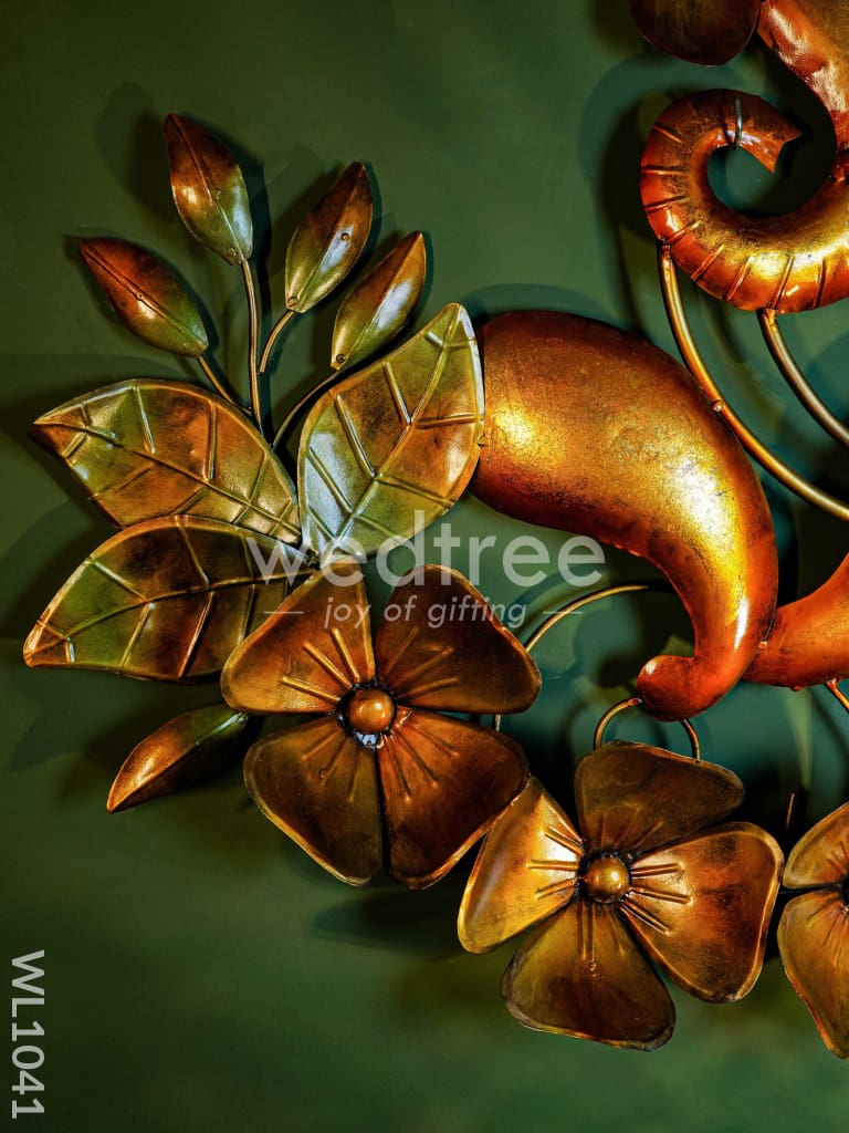 Golden Ganesha with Flowers - WL1041