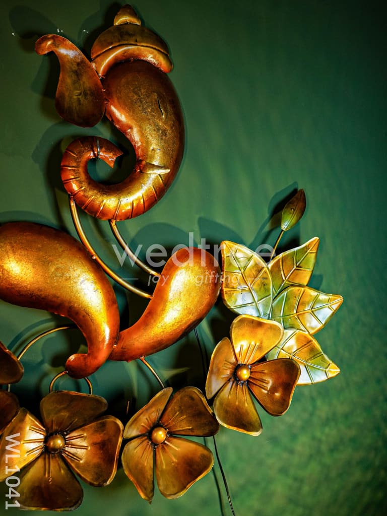 Golden Ganesha with Flowers - WL1041