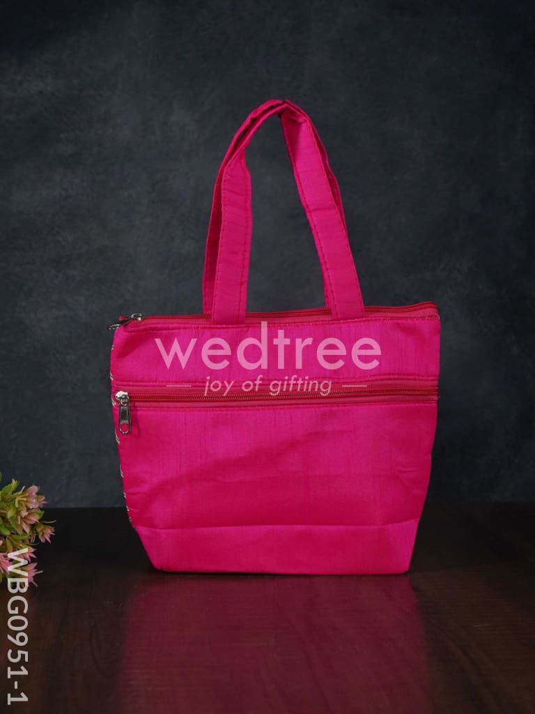 Golden Lace Work Hand Bag - (10x8) - WBG0951
