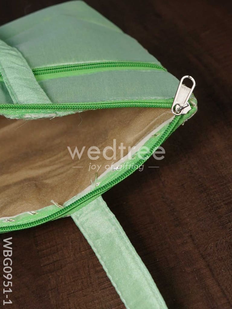 Golden Lace Work Hand Bag - (10x8) - WBG0951