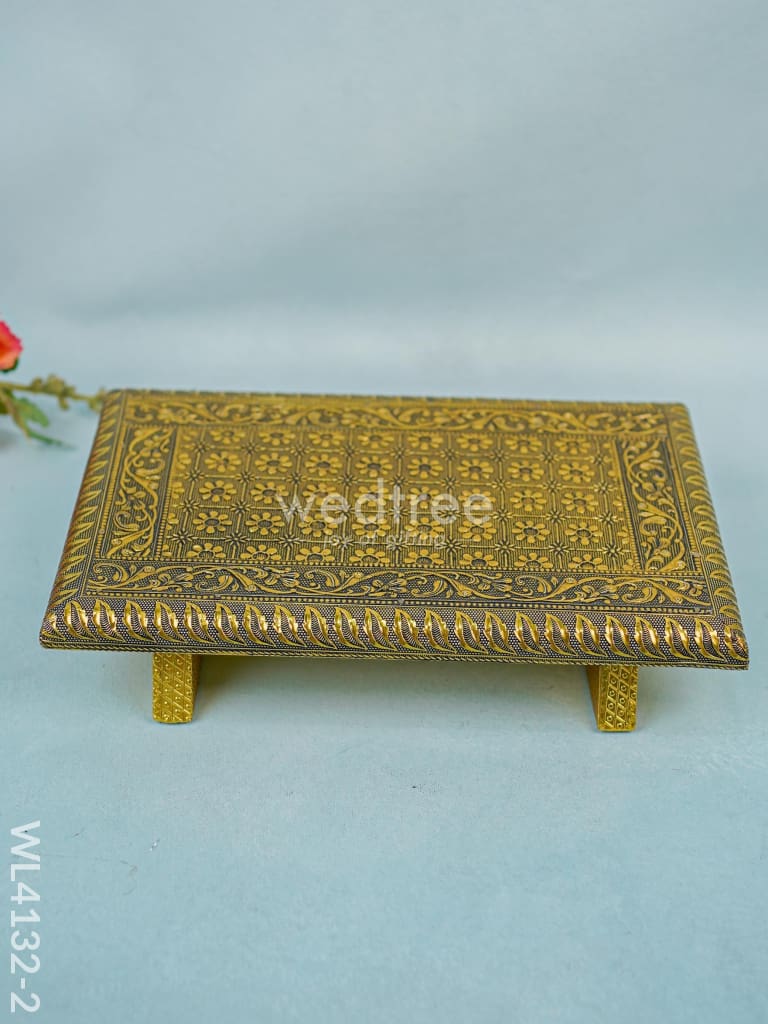 Golden Meenakari Manai (15 x 10) - WL4132-2