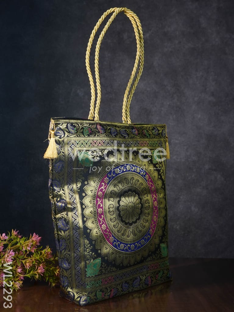 Grand Banarasi Assorted Design Hand bag ( 16 X 16 ) - WL2293