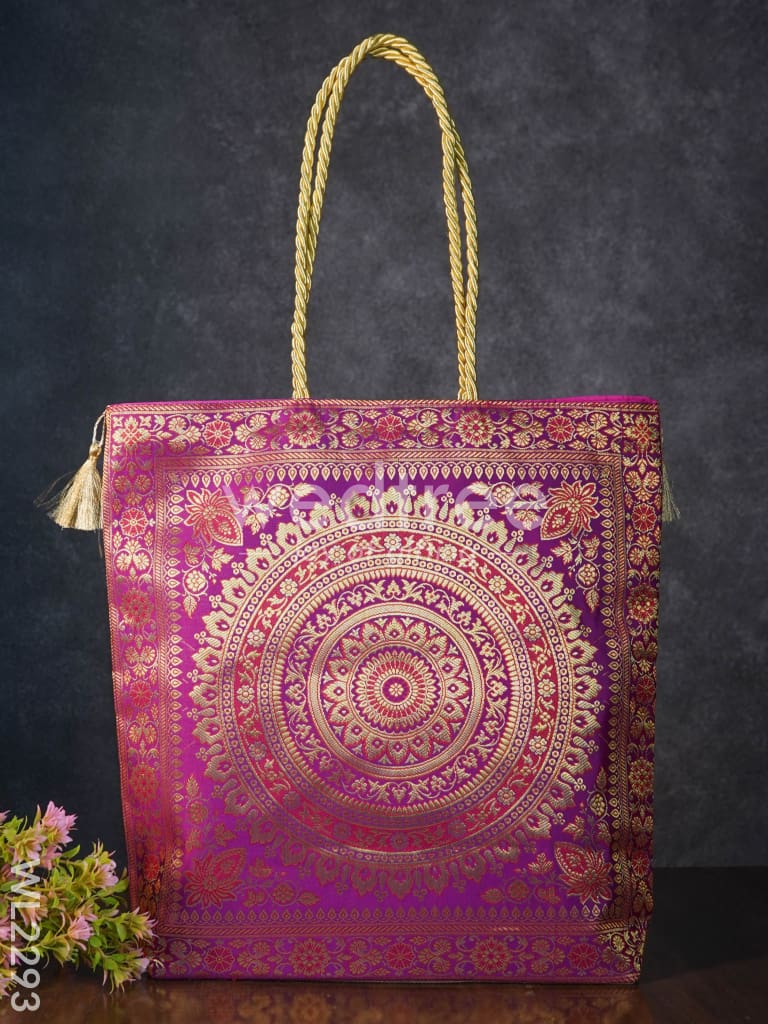 Grand Banarasi Assorted Design Hand bag ( 16 X 16 ) - WL2293