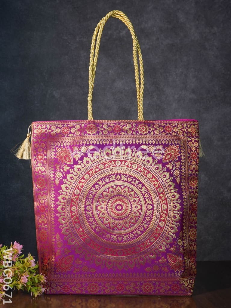 Grand Banarasi Hand bag (12x12) - WBG0671