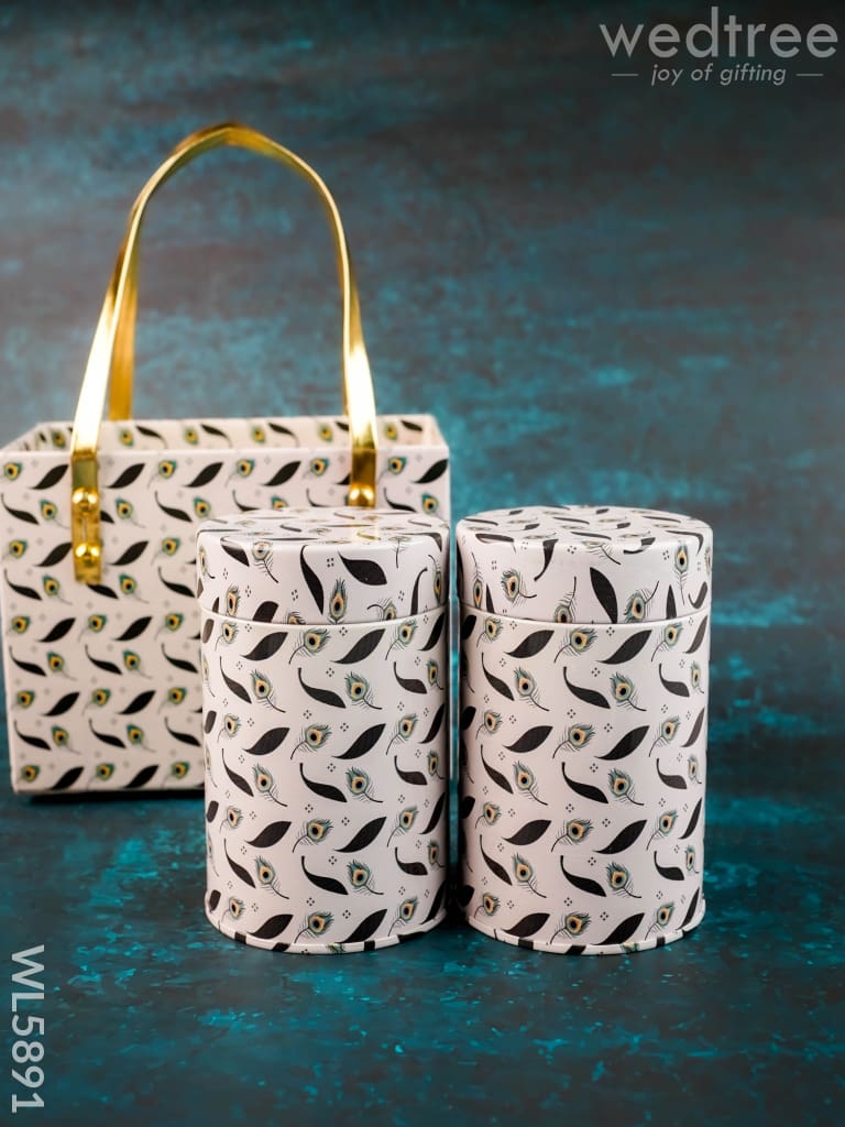 Hamper Box with 2 Tin Jar - WL5891
