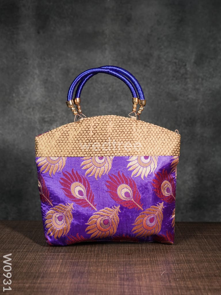 Hand Bag Peacock Feather Design - W0931
