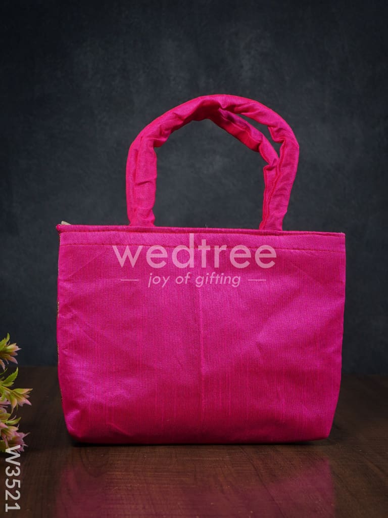 Hand Bag With Brocade Print - W3521