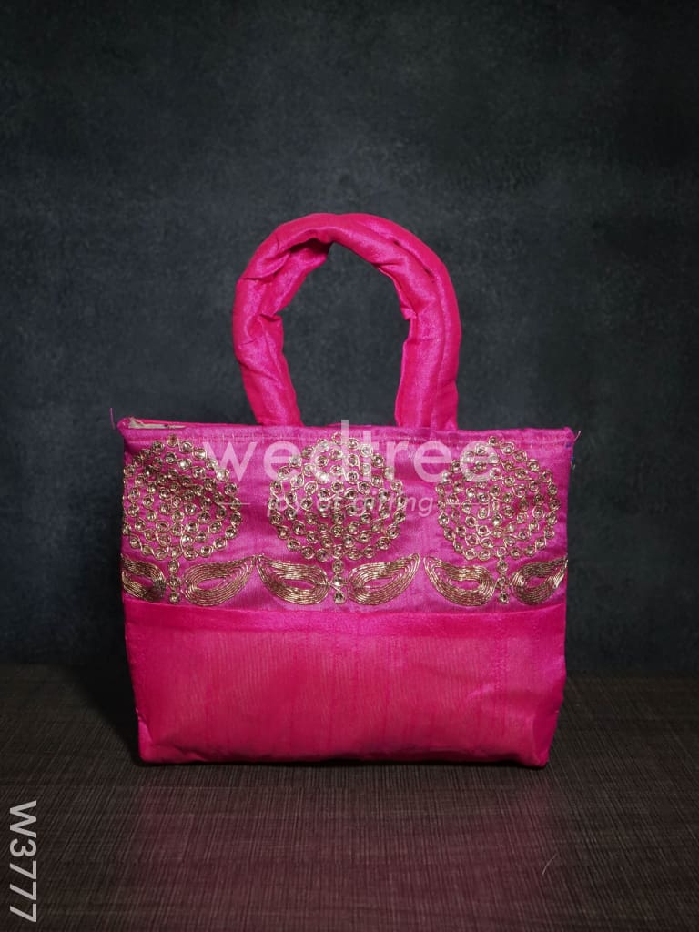 Hand Bag with Embroidery - W3777